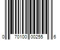 Barcode Image for UPC code 070100002556