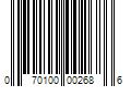 Barcode Image for UPC code 070100002686