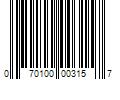 Barcode Image for UPC code 070100003157