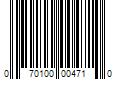 Barcode Image for UPC code 070100004710