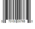 Barcode Image for UPC code 070100007650