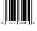 Barcode Image for UPC code 070121000050