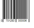 Barcode Image for UPC code 0701253000006