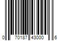 Barcode Image for UPC code 070187430006