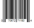 Barcode Image for UPC code 070672711504