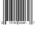 Barcode Image for UPC code 070700000617