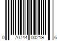 Barcode Image for UPC code 070744002196