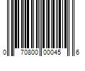 Barcode Image for UPC code 070800000456