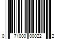 Barcode Image for UPC code 071000000222