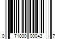 Barcode Image for UPC code 071000000437