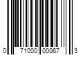 Barcode Image for UPC code 071000000673