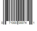 Barcode Image for UPC code 071000000741