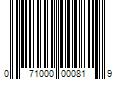 Barcode Image for UPC code 071000000819. Product Name: 