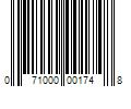 Barcode Image for UPC code 071000001748