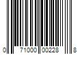 Barcode Image for UPC code 071000002288