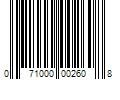 Barcode Image for UPC code 071000002608