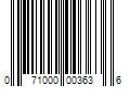 Barcode Image for UPC code 071000003636