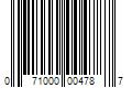 Barcode Image for UPC code 071000004787