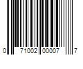 Barcode Image for UPC code 071002000077