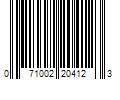 Barcode Image for UPC code 071002204123