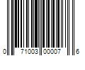 Barcode Image for UPC code 071003000076