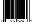 Barcode Image for UPC code 071012000036