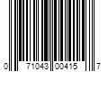 Barcode Image for UPC code 071043004157