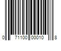 Barcode Image for UPC code 071100000108. Product Name: 