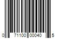 Barcode Image for UPC code 071100000405