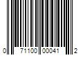 Barcode Image for UPC code 071100000412