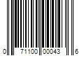 Barcode Image for UPC code 071100000436