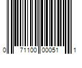 Barcode Image for UPC code 071100000511