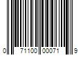 Barcode Image for UPC code 071100000719. Product Name: 