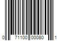 Barcode Image for UPC code 071100000801