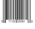 Barcode Image for UPC code 071100000818