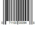 Barcode Image for UPC code 071100000948