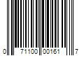 Barcode Image for UPC code 071100001617