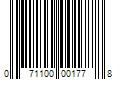 Barcode Image for UPC code 071100001778