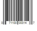 Barcode Image for UPC code 071100003147