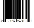 Barcode Image for UPC code 071100003611