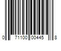 Barcode Image for UPC code 071100004458