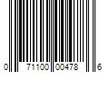 Barcode Image for UPC code 071100004786