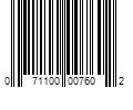 Barcode Image for UPC code 071100007602