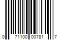 Barcode Image for UPC code 071100007817