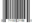 Barcode Image for UPC code 071100211580