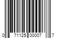 Barcode Image for UPC code 071125000077