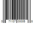 Barcode Image for UPC code 071137000058