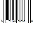 Barcode Image for UPC code 071140000076