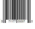 Barcode Image for UPC code 071177000070. Product Name: 