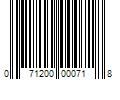 Barcode Image for UPC code 071200000718